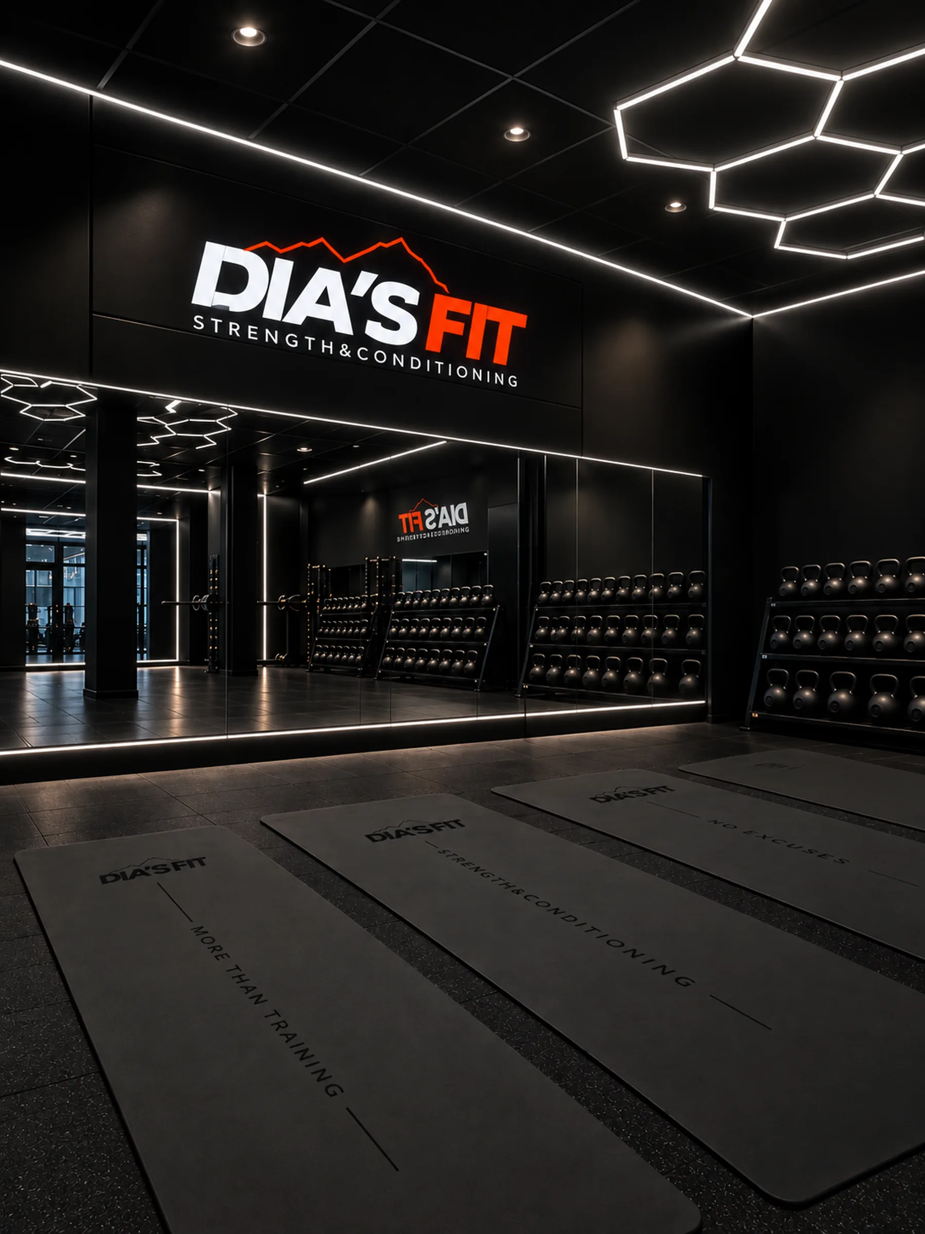 Der DIA'S FIT Trainingsraum in Lippstadt — Kettlebells, Spiegelwand und Trainingsmatten